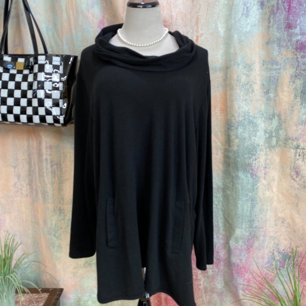 📌Cable & Gauge Cosy Cowl Neckline Long Sleeves Sweater with Pockets